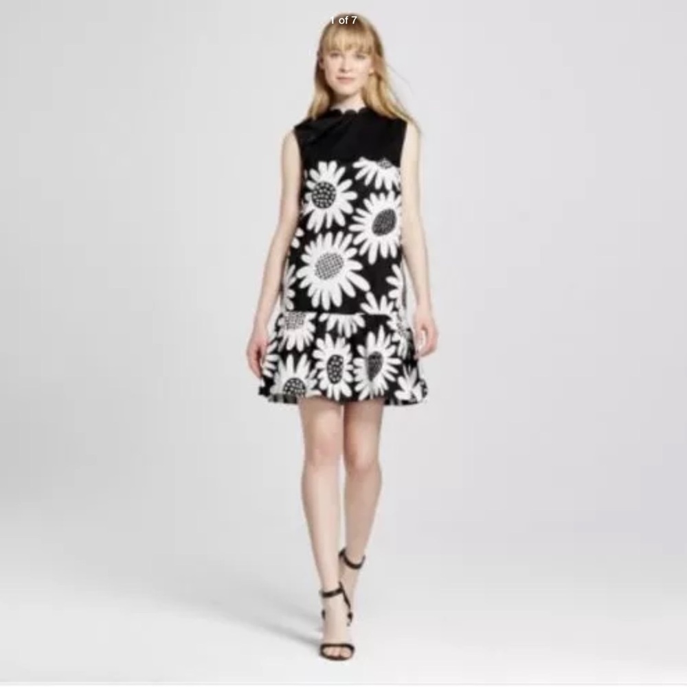 Victoria Beckham for Target, black and white ruffle dress, size small, NWT